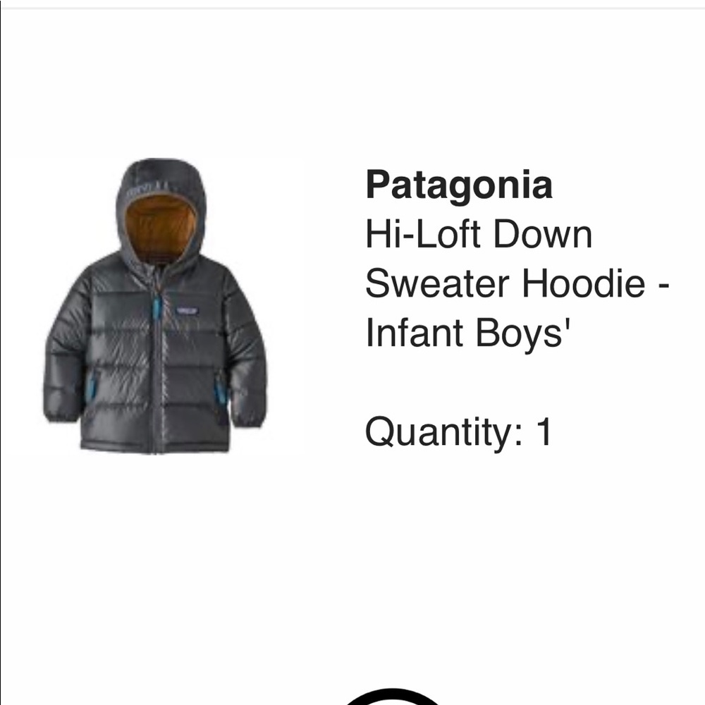 Patagonia infant boys Hi-Loft down coat